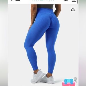 Blue, Size Medium, Seamless Flow Mid-rise Crossover Leggings